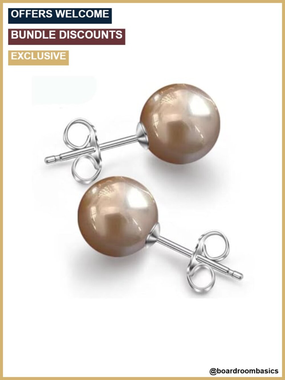 Shell Pearl Stud Earrings 10/12mm Multicolor Fashion Jewelry Women